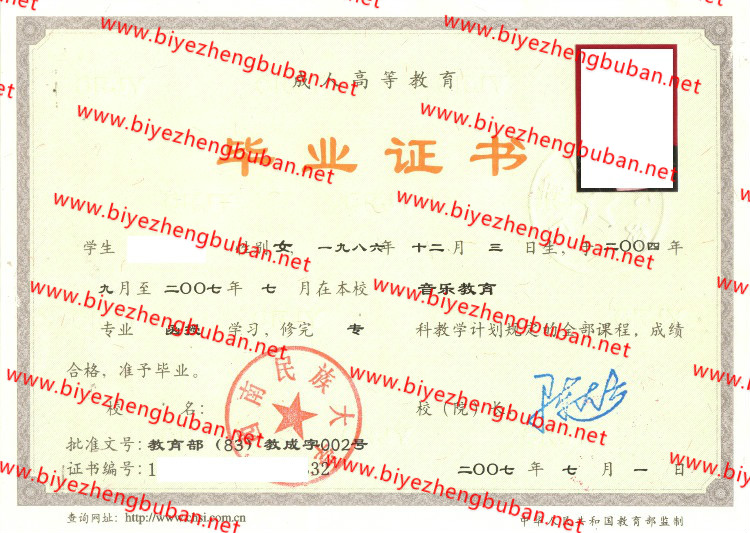 西南民族大学<a href='http://www.biyezhengbuban.net/byzyb/' target='_blank'><u>毕业证样本</u></a>