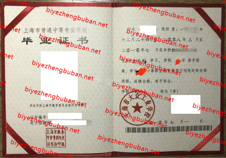 2010上海市大众工业学校中专<a href='http://www.biyezhengbuban.net/byzyb/' target='_blank'><u>毕业证样本</u></a>