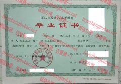 中国人民解放军工程兵指挥学院毕业证样本图